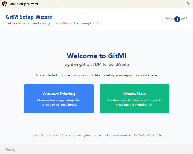 Installer welcome screen
